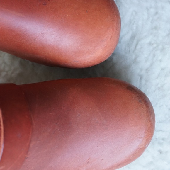 Sanita Danish Leather Clogs Wood Sole - Picture 3 of 12